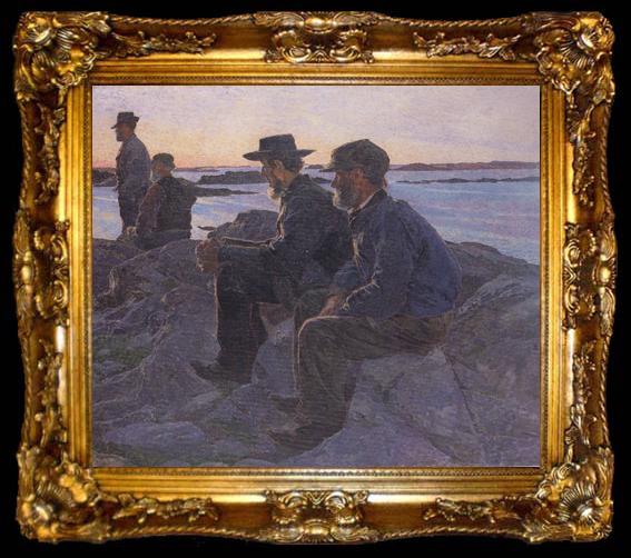 framed  Carl Wilhelmson On the Rocks at Fiskebackskil (nn02, ta009-2